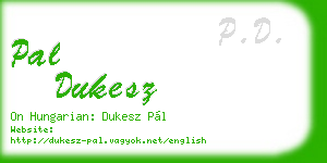 pal dukesz business card